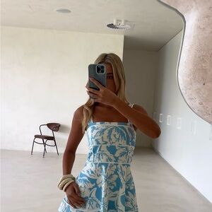 Sabo Skirt Blue and White Mini Dress